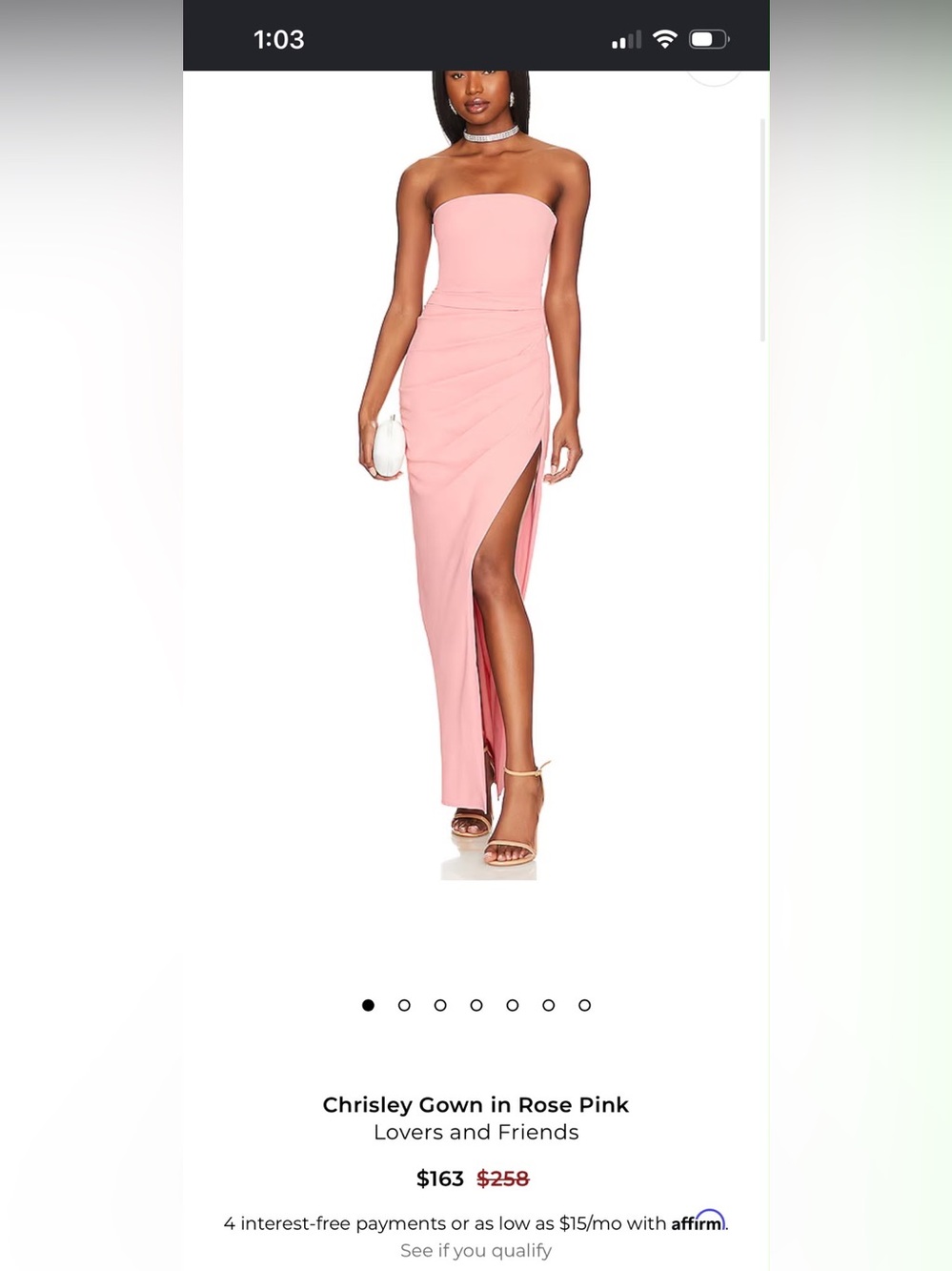 NEW Pink Strapless Gown Lovers + Friends Chrisley Long Maxi Dress Rose Pink S